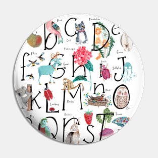 Animal kids ABC alphabet Pin