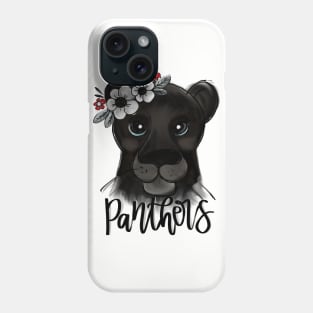Panther with Floral Crown Phone Case