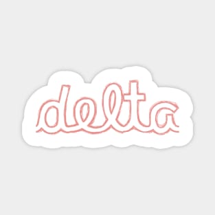 Delta Cursive Greek Letter Magnet