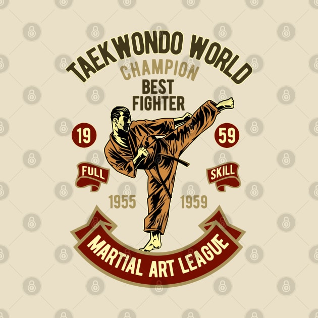 Vintage Taekwondo World by RockabillyM