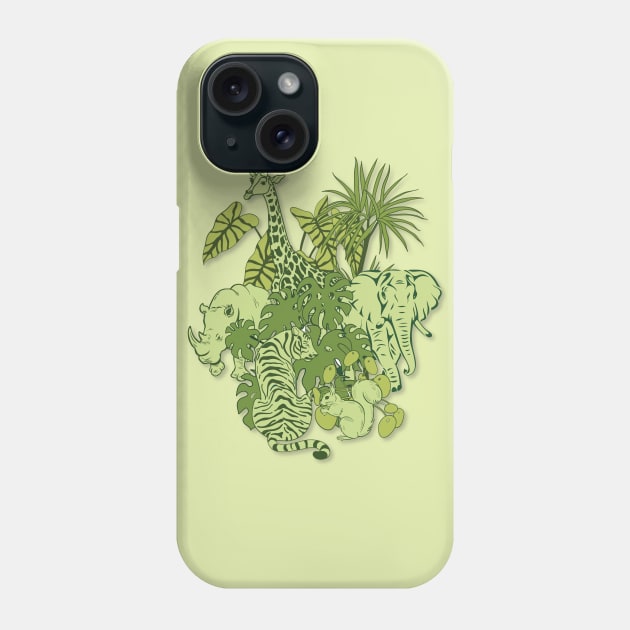 Animal Paradise Phone Case by Unalome_Designs