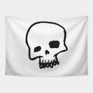 New School Style Simple Skull Original Art Tapestry