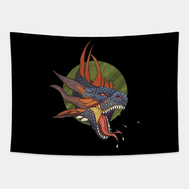 Dragon saliva Tapestry by Artofokan