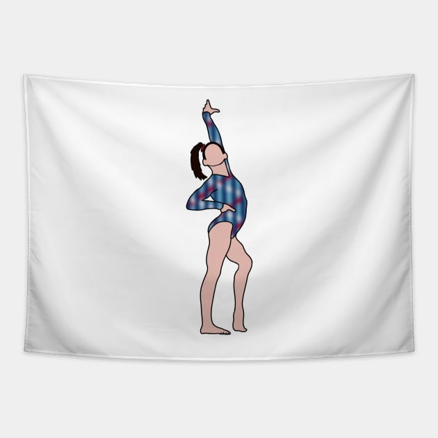 Ciena Alipio Gymnastics Drawing Tapestry by GrellenDraws