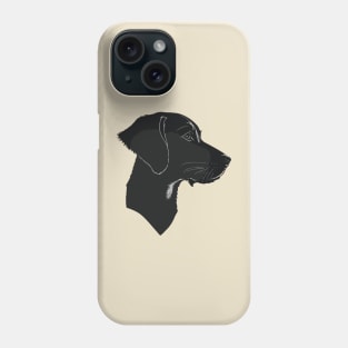 Black dog Phone Case