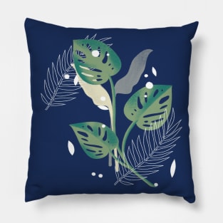 Minimalist leaves plant Pillow