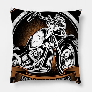 Only Cool Uncle Rides Motorcycles T Shirt Rider Gift Pillow