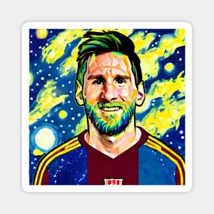 Messi oil painting art design Tshirt Magnet