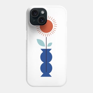 Sun vase flower flowers summer happiness happy positive vibes sunny sunshine orange blue Phone Case