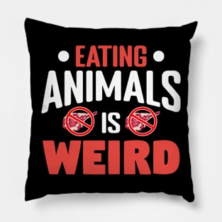 eating animals is weird Pillow