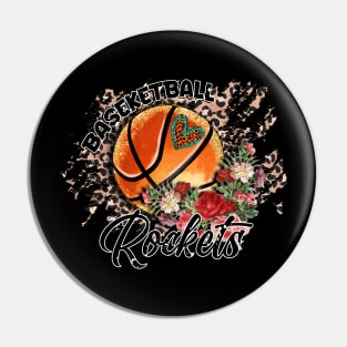 Aesthetic Pattern Rockets Basketball Gifts Vintage Styles Pin