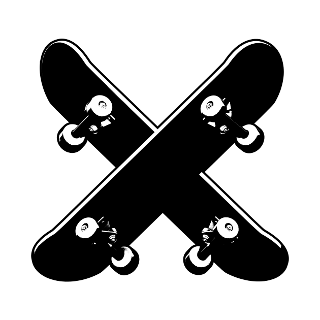 Crossed Skateboards by AKdesign