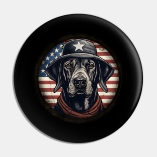 Patriotic Foxhound Pin
