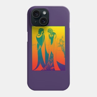 Salome and her mother (green on orange) Phone Case