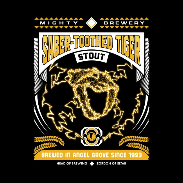 Mighty Brews - Yellow Saber-Toothed Tiger by DCLawrenceUK