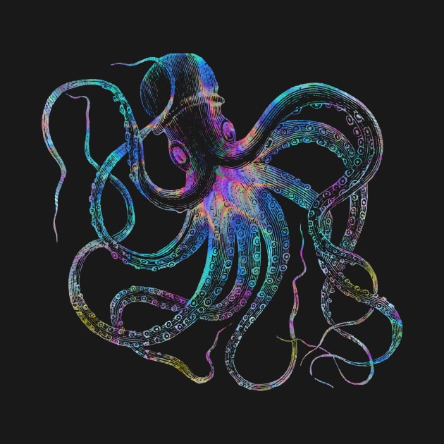 Psychedelic Octopus Trippy Kraken Ocean Sea Monster by MintedFresh