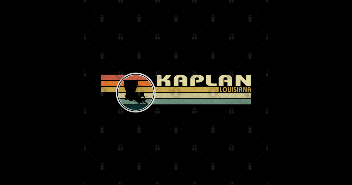 Kaplan Louisiana vintage 1980s style Kaplan Louisiana Sticker TeePublic