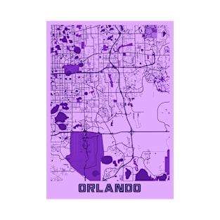 Orlando - United States Lavender City Map T-Shirt