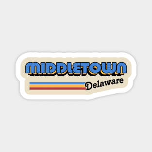 Middletown, Delaware / / Retro Styled Design Magnet