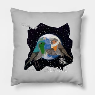 Astronaut Robin in Space Bird Watching Birding Ornithologist Funny Gift Pillow