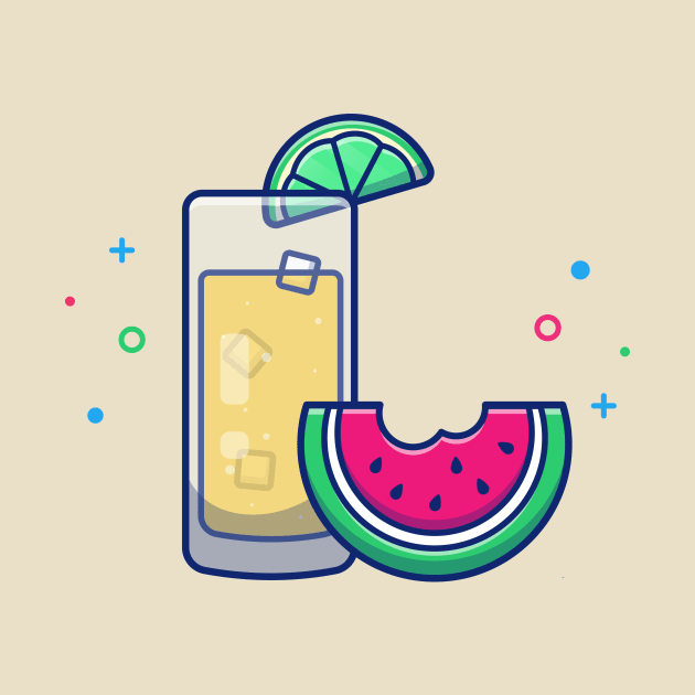 Lemon Juice With Watermelon Cartoon by Catalyst Labs