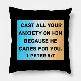 Bible Verse 1 Peter 5:7 Pillow