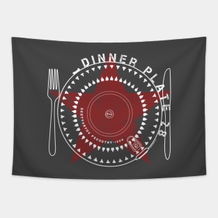 Dinner Plate 28 Dark T Tapestry