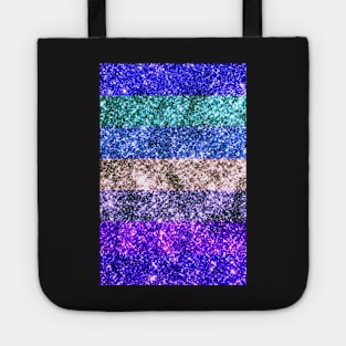 Glitter effect stripes Tote