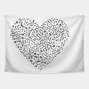 music heart Tapestry