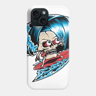 Skull Surfing Phone Case