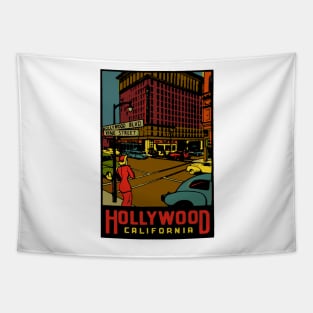 Vintage Hollywood Decal Tapestry