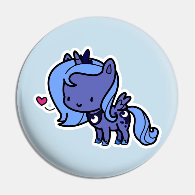 Princess Luna (Season 1) chibi Pin by Drawirm