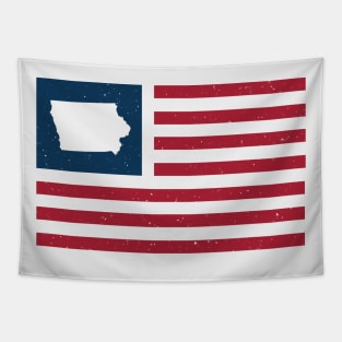 Vintage Iowa USA Flag // Retro American Flag Stars and Stripes Tapestry