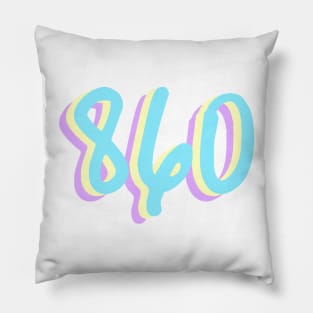 Connecticut 860 Area Code Pillow