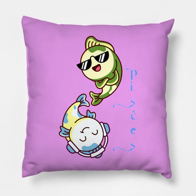 kawaii pisces Pillow by TrendsCollection