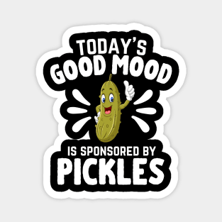 Today's Good Mood Is Sponsored By Pickles Funny Cucumber Magnet