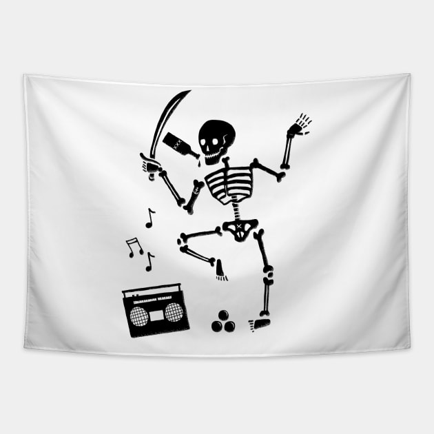 Pirate Radio - 106.1 The Shanty - Black Variation Tapestry by InflictDesign