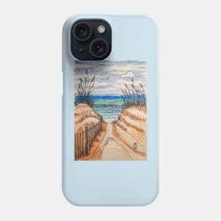 Between the sand dunes at the beach Phone Case