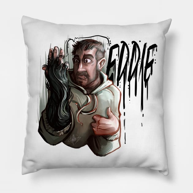 Eddie... Listen to Me. Pillow by CrossRoadArt