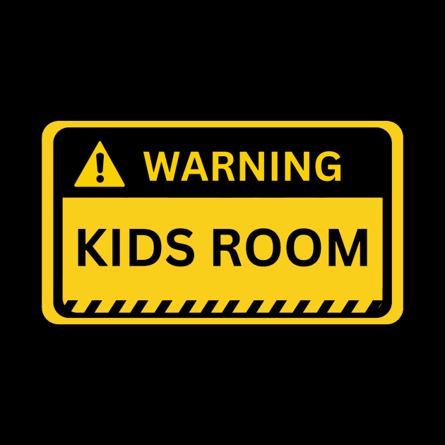 kids room- yellow warning sign by NiksDesign