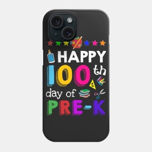Happy 100 Days Of Pre-K Awesome T shirt For Kids Phone Case