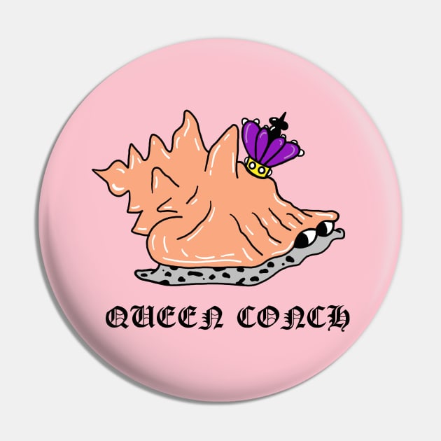 Queen Conch Snail Pin by SNK Kreatures