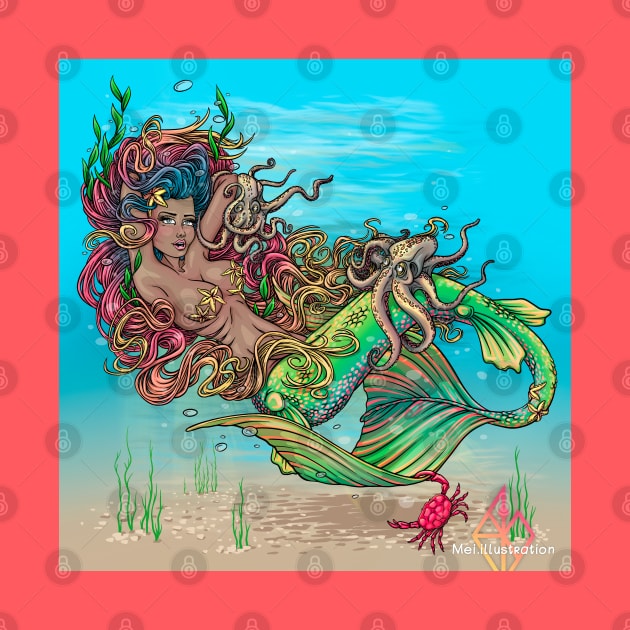 Mermaid Reva Prisma by Mei.illustration