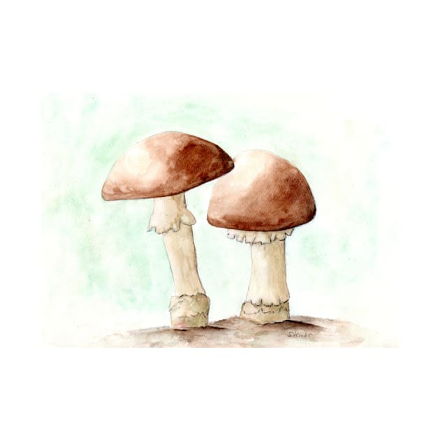 Mushrooms, watercolor painting by Kunst und Kreatives