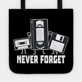 Never Forget Funny Men Audio Cassette Adult Humor Vintage Tote