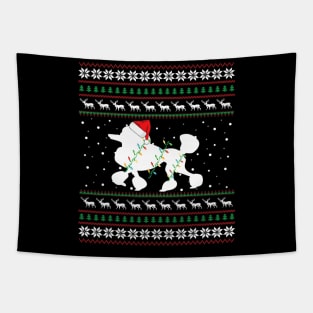 Poodle Ugly Xmas Family Matching Pajama Tapestry