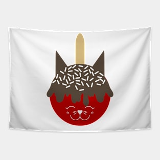 Candy Apple Cat Tapestry