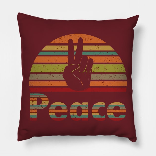 Peace Rainbow Pillow by Okanagan Outpost