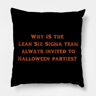 Lean Six Sigma Halloween Joke Pillow