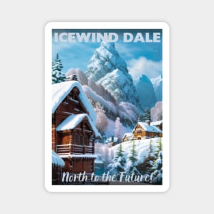 Icewind Dale Tourism Poster - Sword Coast Faerun D&D Art Magnet